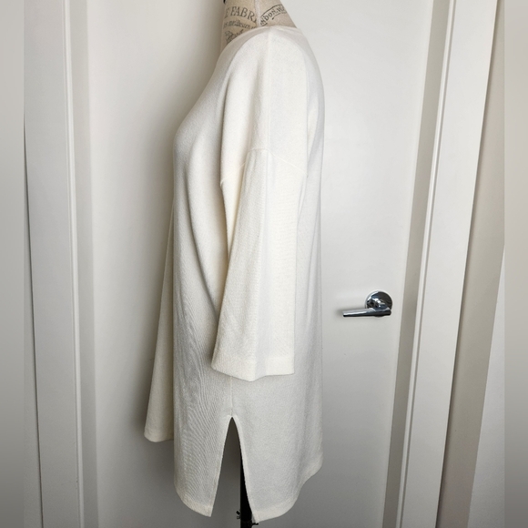 Crepe Linen Tunic Midi Dress - Picture 5 of 10